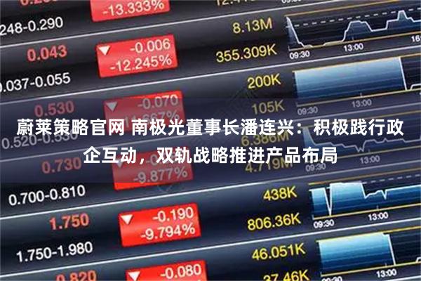 蔚莱策略官网 南极光董事长潘连兴：积极践行政企互动，双轨战略推进产品布局