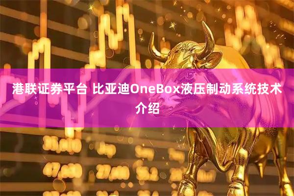 港联证券平台 比亚迪OneBox液压制动系统技术介绍