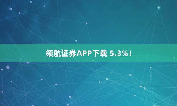 领航证券APP下载 5.3%！